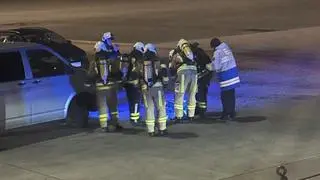 Interwencja straży pożarnej w związku z zadymieniem w samolocie