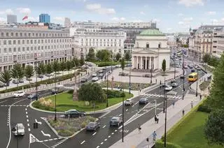 Plac Trzech Krzyży na wizualizacji 