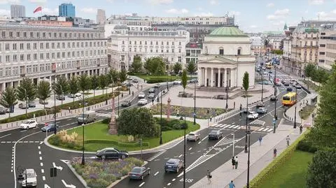 Plac Trzech Krzyży na wizualizacji 