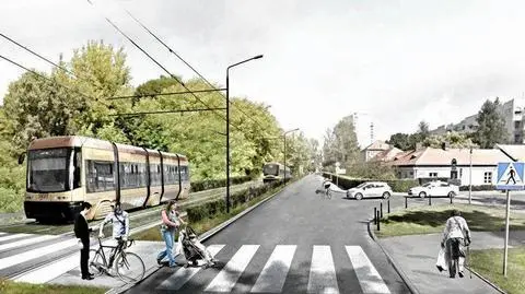 Wizualizacja linii tramwajowej wzdłuż ulicy Rostafińskich
