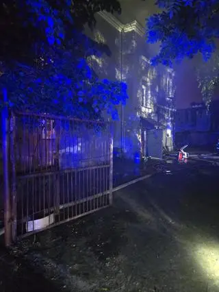 Pożar kamienicy w Piastowie