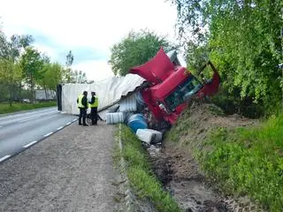 Wypadek na DK79 w Baniosze 