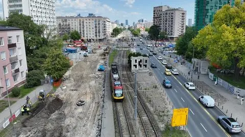 Prace na ulicy Grójeckiej