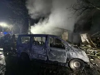 Pożar pod Grodziskiem Mazowieckim