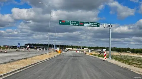 Prace i nowa organizacja ruchu przy węźle S7 Modlin