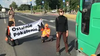 Protest Ostatniego Pokolenia na Ursynowie 