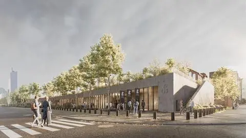 Wizualizacja pawilonu Muzeum Powstania Warszawskiego od Towarowej