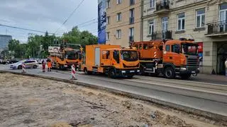 Na Woli wykoleił się tramwaj