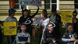Protest w sprawie ustawy o asystencji osobistej