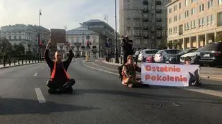 Protest na placu Trzech Krzyży