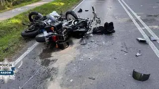 Zderzenie dwóch motocykli w gminie Jastrzębia