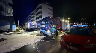 Pożar garażu podziemnego w Ząbkach