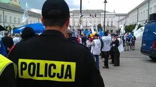 Protest związkowców