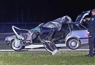 Zderzenie z łosiem na autostradzie. Dwie osoby ranne