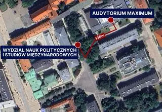 Minister uczestniczył w wykładzie, tuż obok doszło do zbrodni