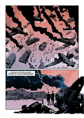 Plansze z komiksu "Akcja Bielany"