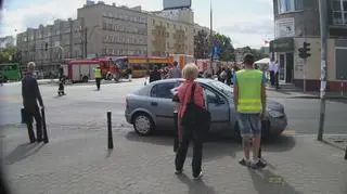 Wypadek na rogu Puławskiej i Madalińskiego