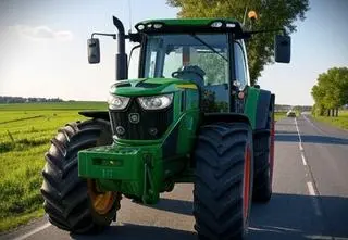 Kompletnie pijany prowadził ciągnik, zauważył go inny kierowca 