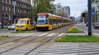 Zderzenie auta z tramwajem 