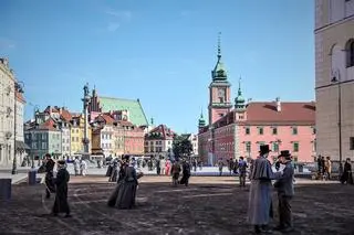 Plan filmowy na Placu Zamkowym 