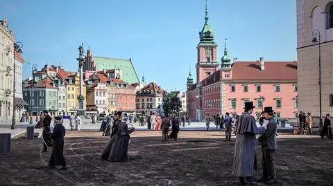 Plan filmowy na Placu Zamkowym 