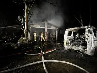 Pożar pod Grodziskiem Mazowieckim