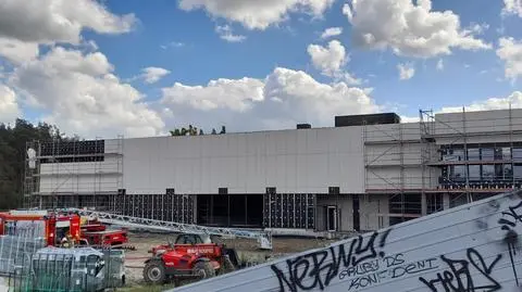 Pożar na terenie budowy basenu w Otwocku