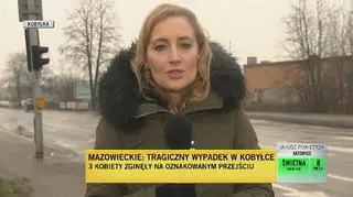 Relacja reporterki TVN24 z miejsca wypadku