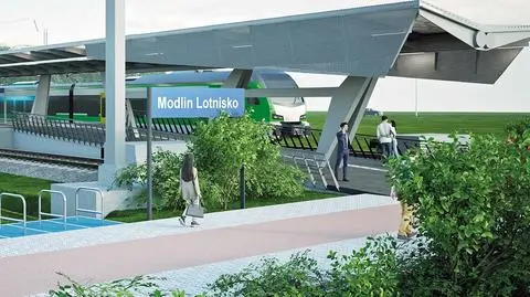 Stacja Modlin Lotnisko na wizualizacji