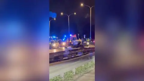 Wypadek na Wisłostradzie