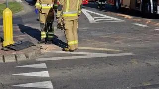 Zderzenie dwóch aut na Trakcie Brzeskim