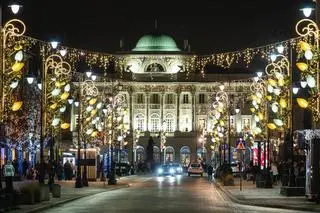 Świąteczna iluminacja na Trakcie Królewskim