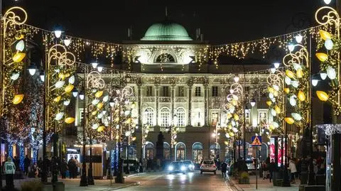 Świąteczna iluminacja na Trakcie Królewskim