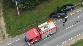 Zderzenie dwóch aut w Tarczynie