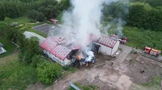 Pożar na terenie domu pomocy społecznej w Pruszkowie