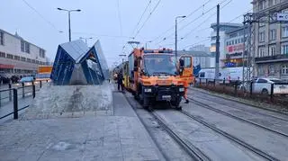 Zderzenie dwóch tramwajów przy Dworcu Wileńskim 