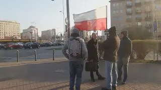 Protest rolników na placu Zawiszy