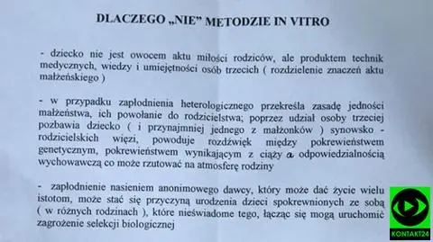 "Materiał do eksperymentów". Rodzic zszokowany lekcją o in vitro