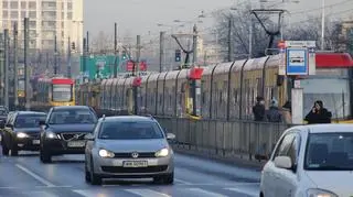 Utworzył się korek tramwajowy