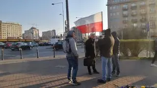 Protest rolników na placu Zawiszy