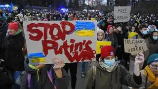 Manifestacja w geście solidarności z Ukrainą 