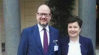 Hanna Gronkiewicz-Waltz i Paweł Adamowicz - prezydent Gdańska