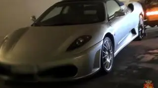 Zabezpieczono między innymi dwa ferrari