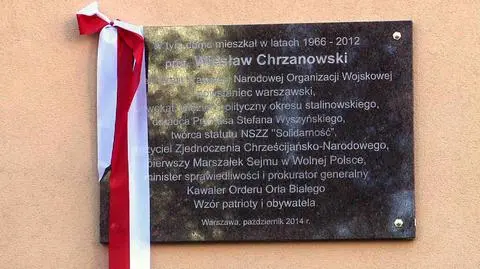 Odsłonięto tablicę upamiętniającą Wiesława Chrzanowskiego