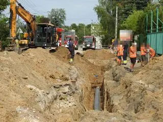 Wypadek podczas robót w Piasecznie 