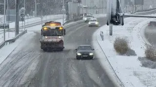 Opady śniegu w Warszawie