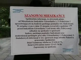 Obwieszczenie zarządu spółdzielni