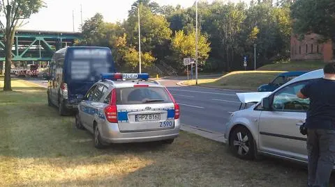 Dwa volkswageny zderzyły się na Wisłostradzie