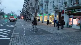 Rozmyta ścieżka na Targowej
