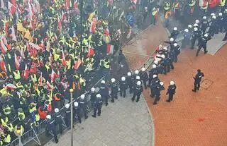 Protest rolników, policyjne nagrania